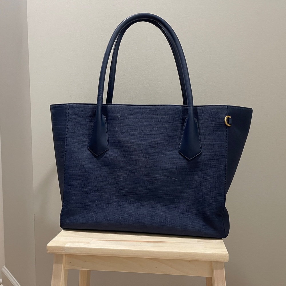 Navy Blue Dagne Dover Signature Legend Tote
